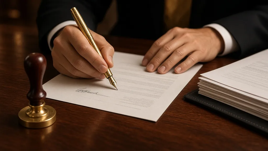 Assinatura de escritura de imóvel quitado