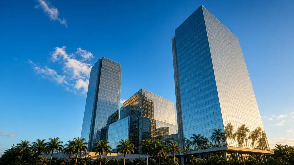Torres corporativas espelhadas em Salvador