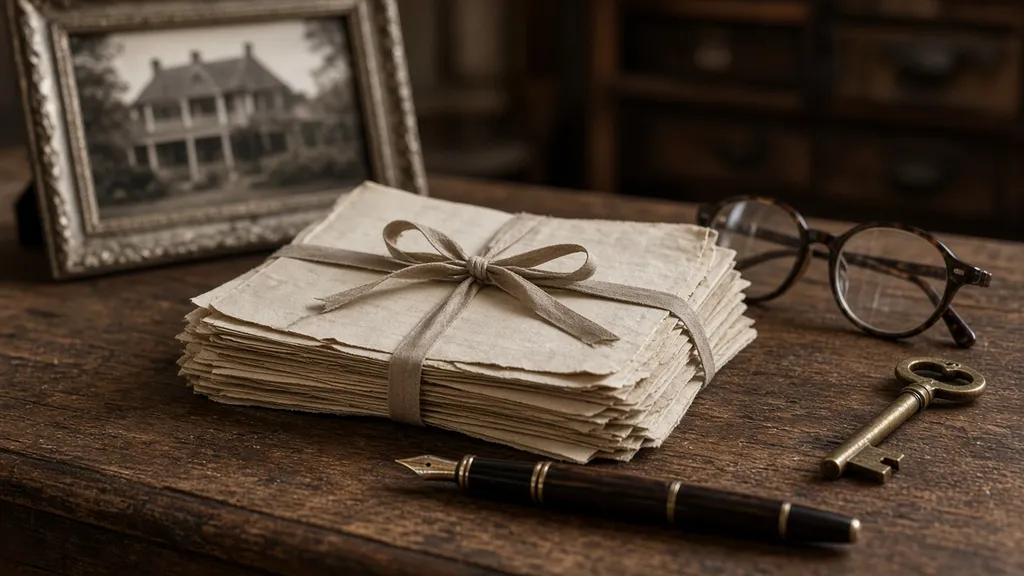 Documentos de inventário de imóvel sobre mesa de família