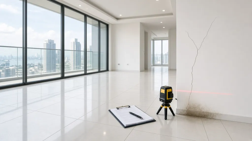 Vistoria de vícios construtivos em apartamento novo