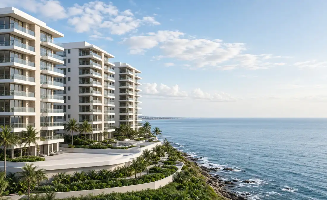 Condomínio de alto padrão em Patamares, Salvador, com vista para o mar — incorporação imobiliária